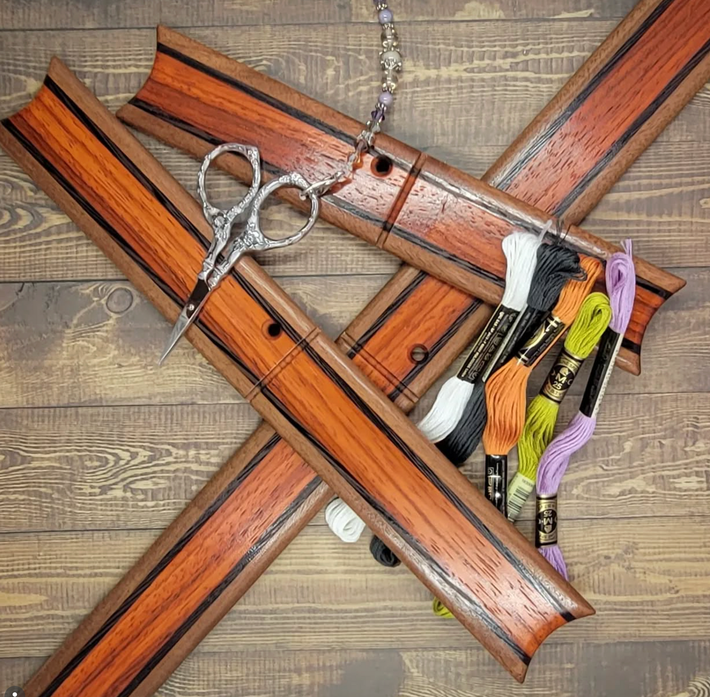 Intricate Floss Winder (multiple hard woods)