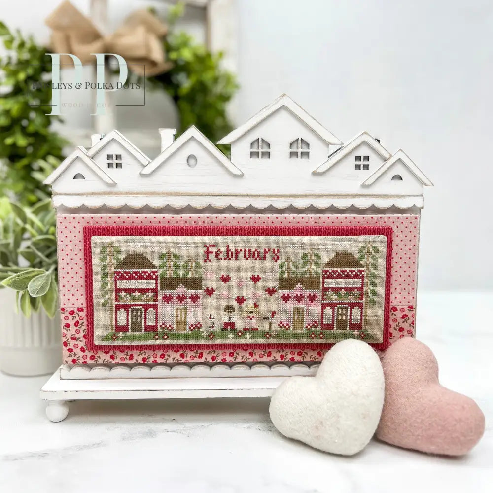 Rooftop Row Cross Stitch Frame