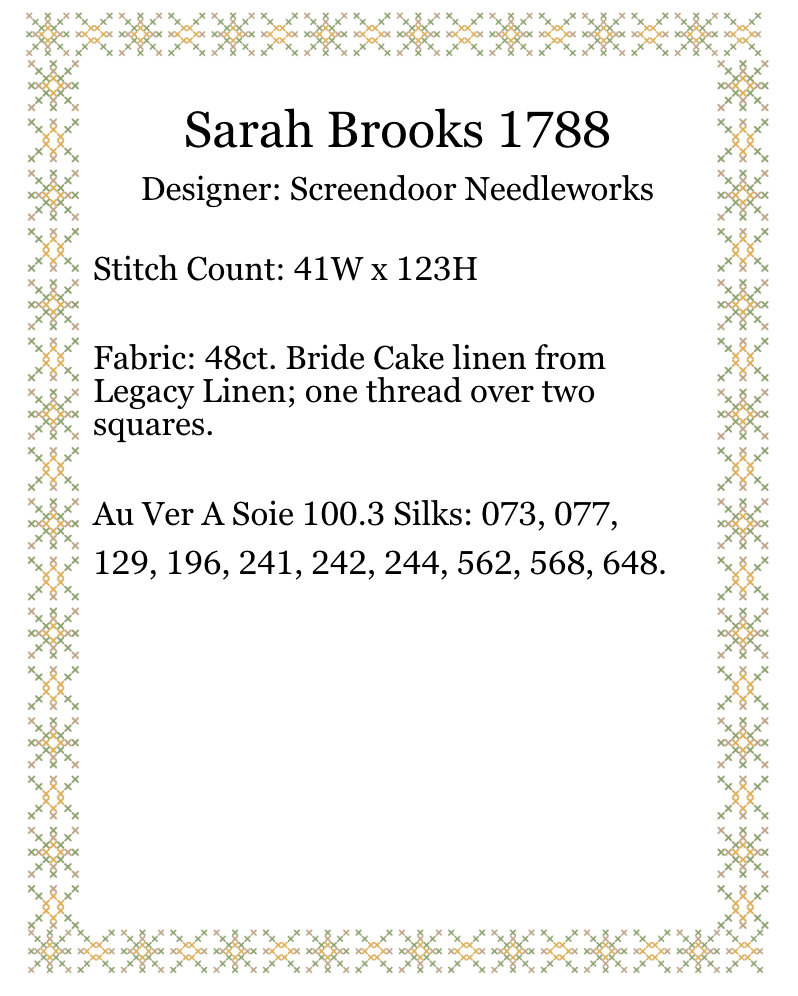 Sarah Brooks 1788