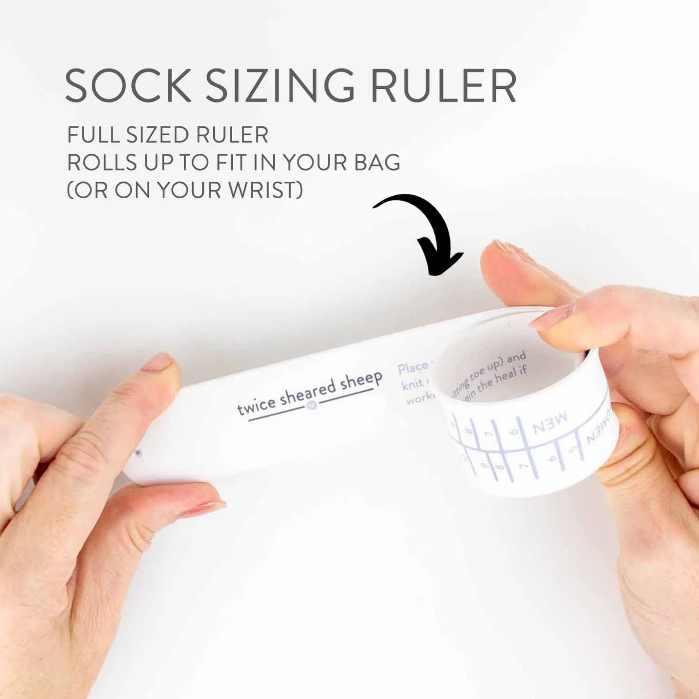 Sock Sizing Ruler