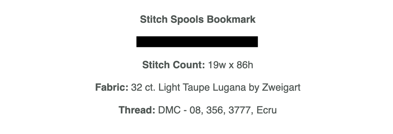 Stitch Spools Bookmark