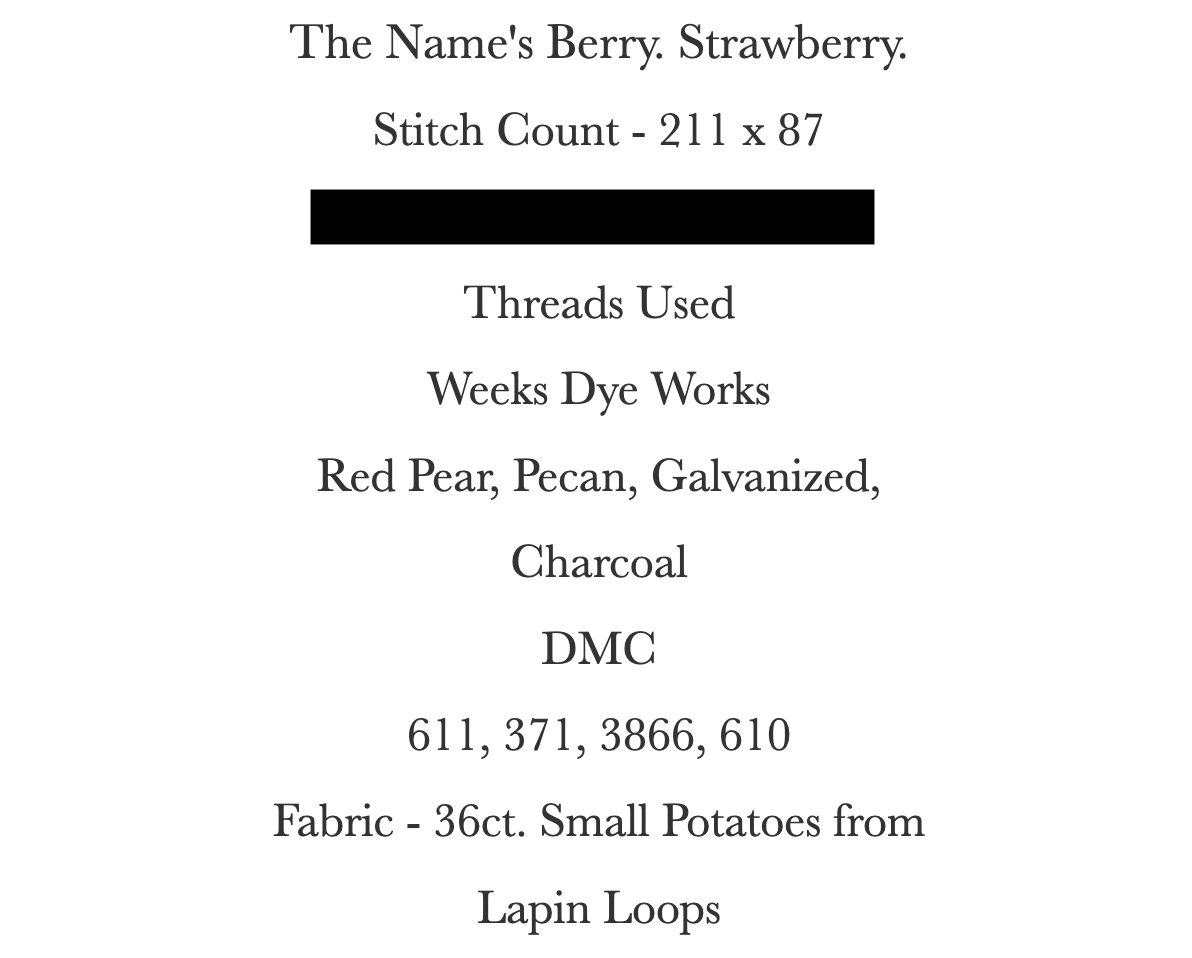 The Name's Berry. Strawberry.