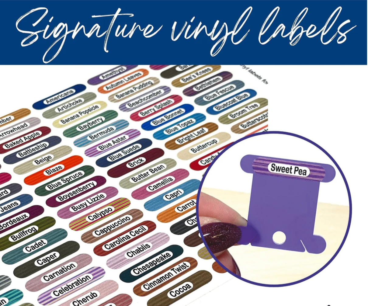 Signature Vinyl Floss Labels