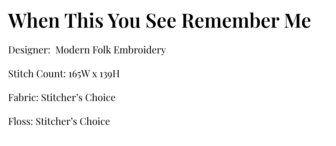 When This You See Remember Me