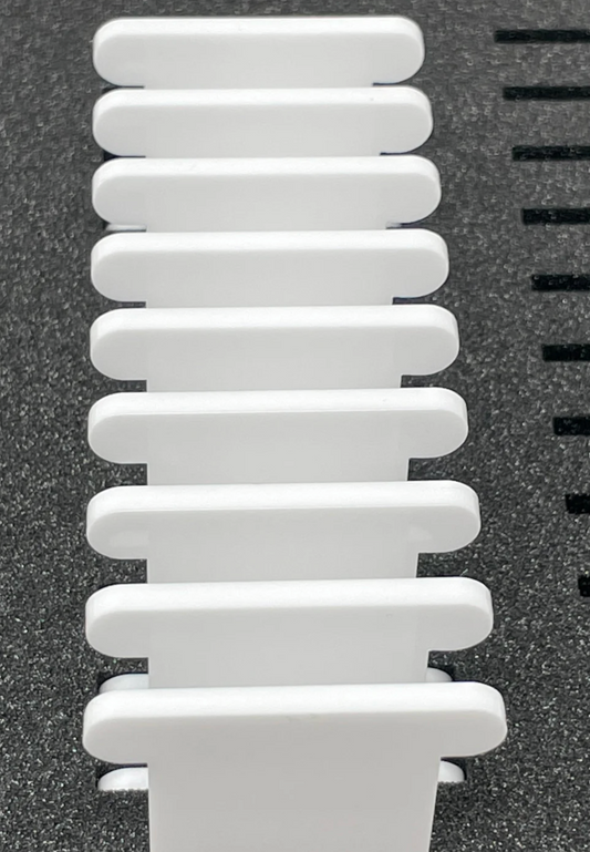 White Acrylic Bobbins (set of 24)