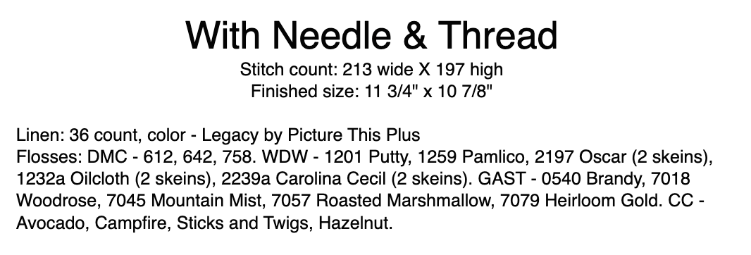 With Needle & Thread