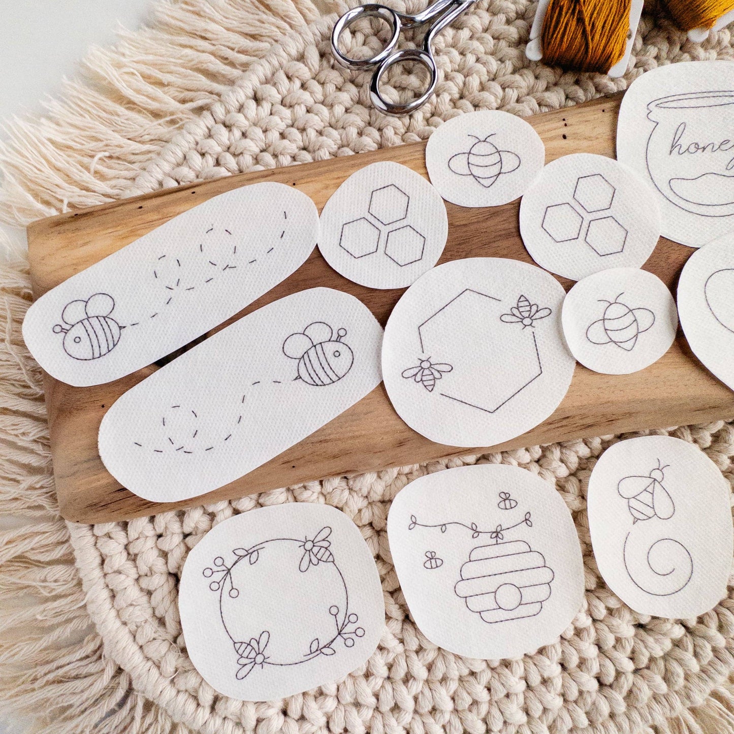 Stick and Stitch Bee Embroidery Patterns