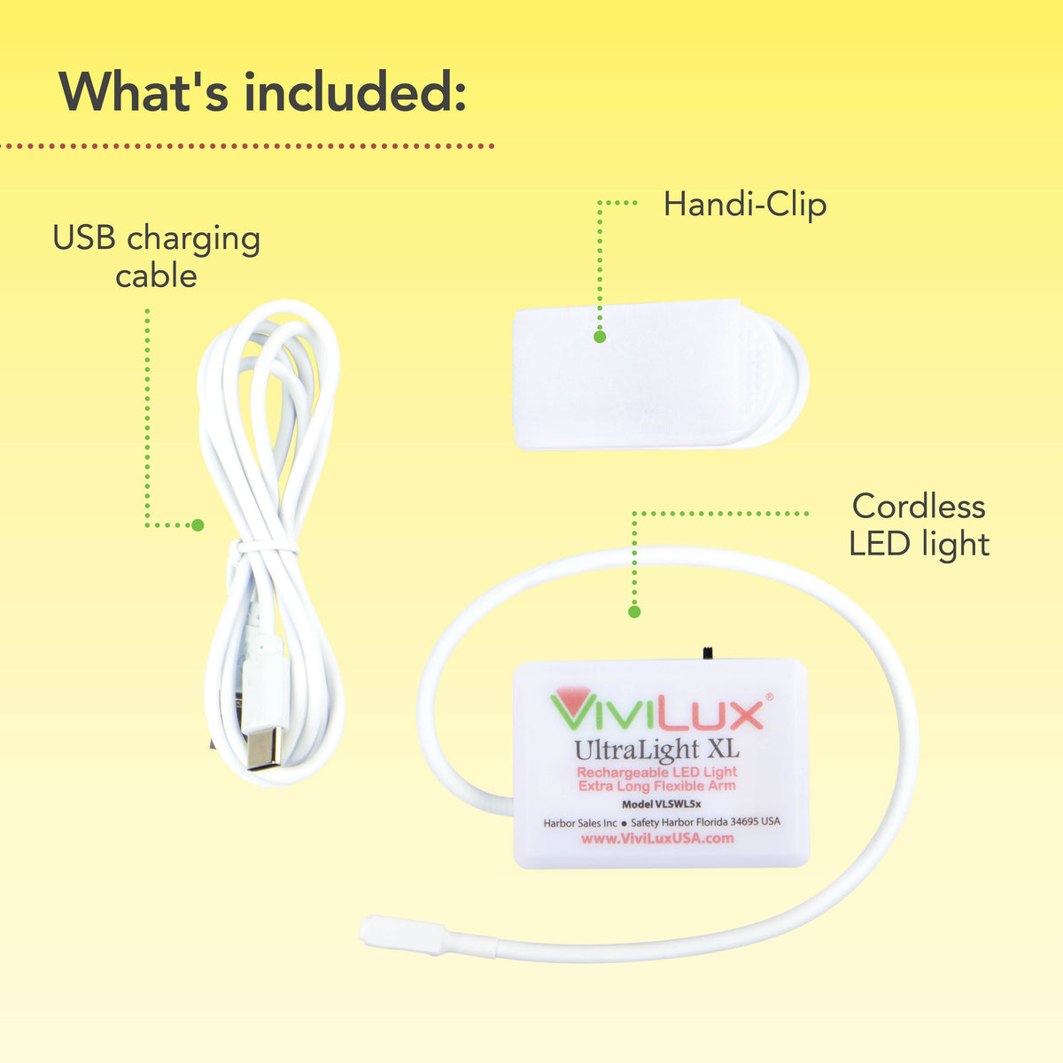 XL Flexible LED Craft Light With Handi-Clip & Mounting Tape