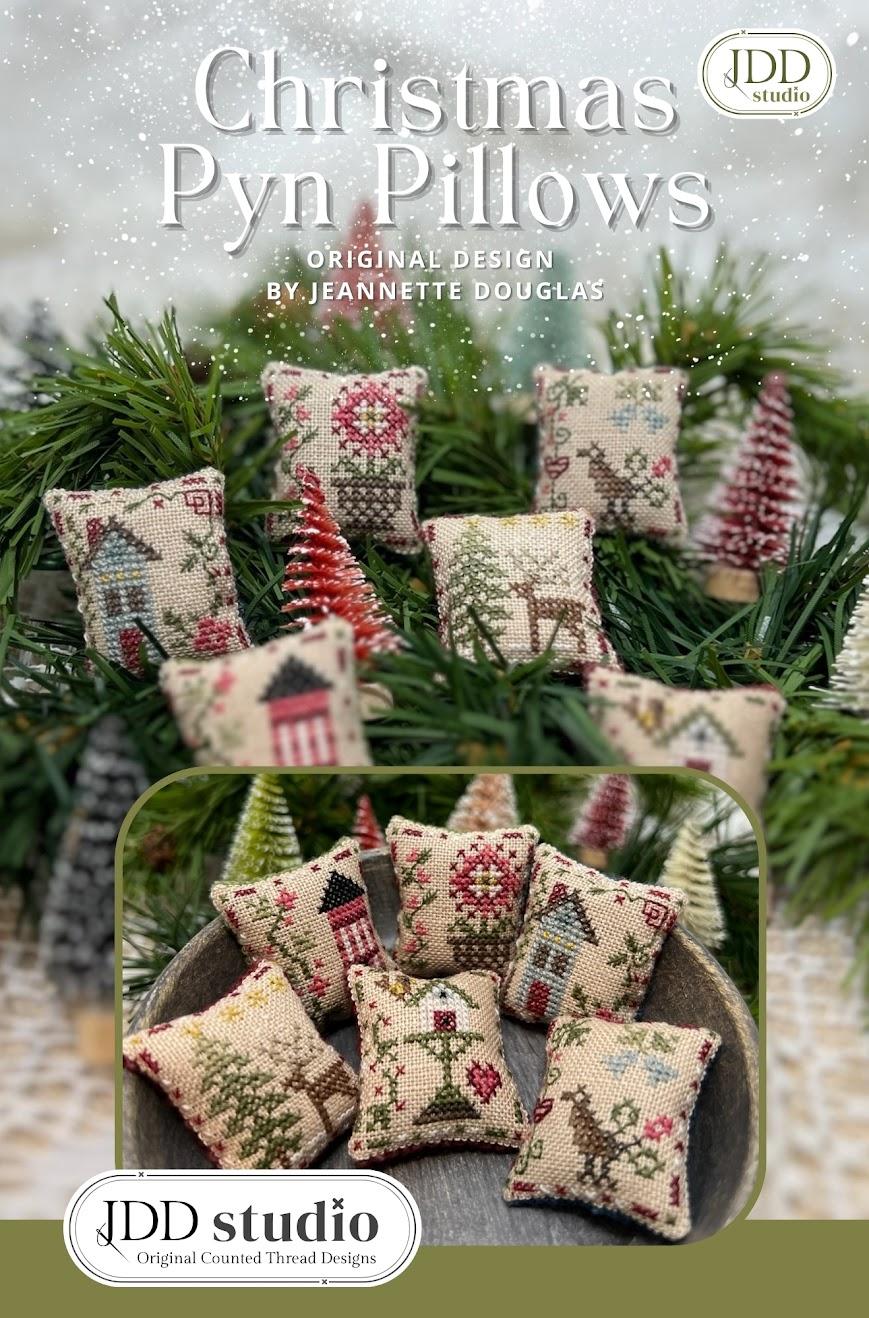 Christmas Pyn Pillows by Jeannette Douglas Designs
