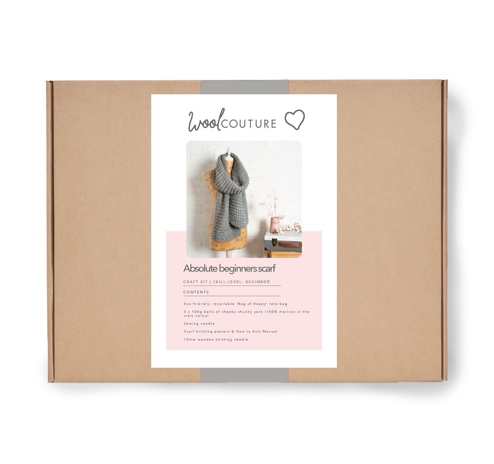 Absolute Beginners Scarf Knitting Kit