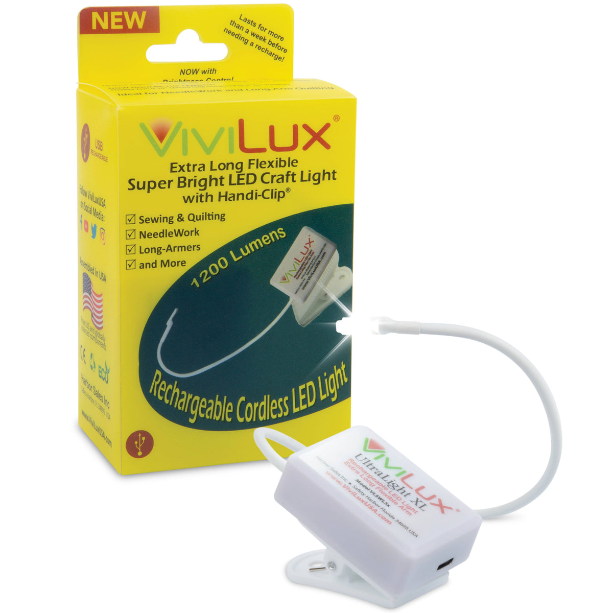 XL Flexible LED Craft Light With Handi-Clip & Mounting Tape