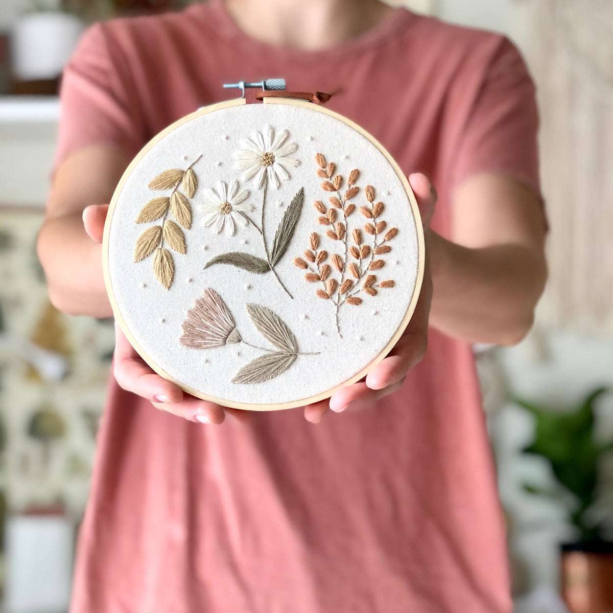 Floral Embroidery DIY Kit