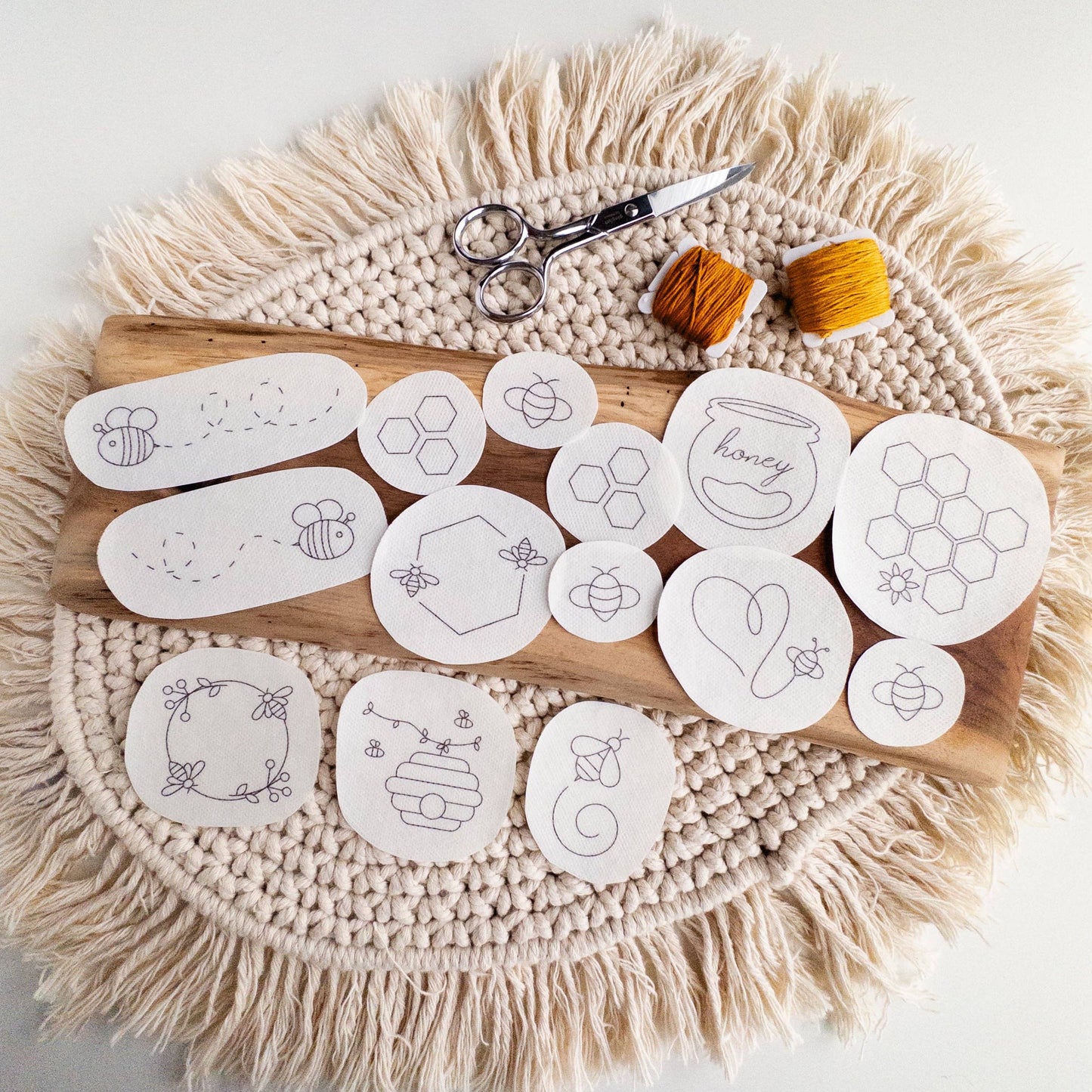 Stick and Stitch Bee Embroidery Patterns