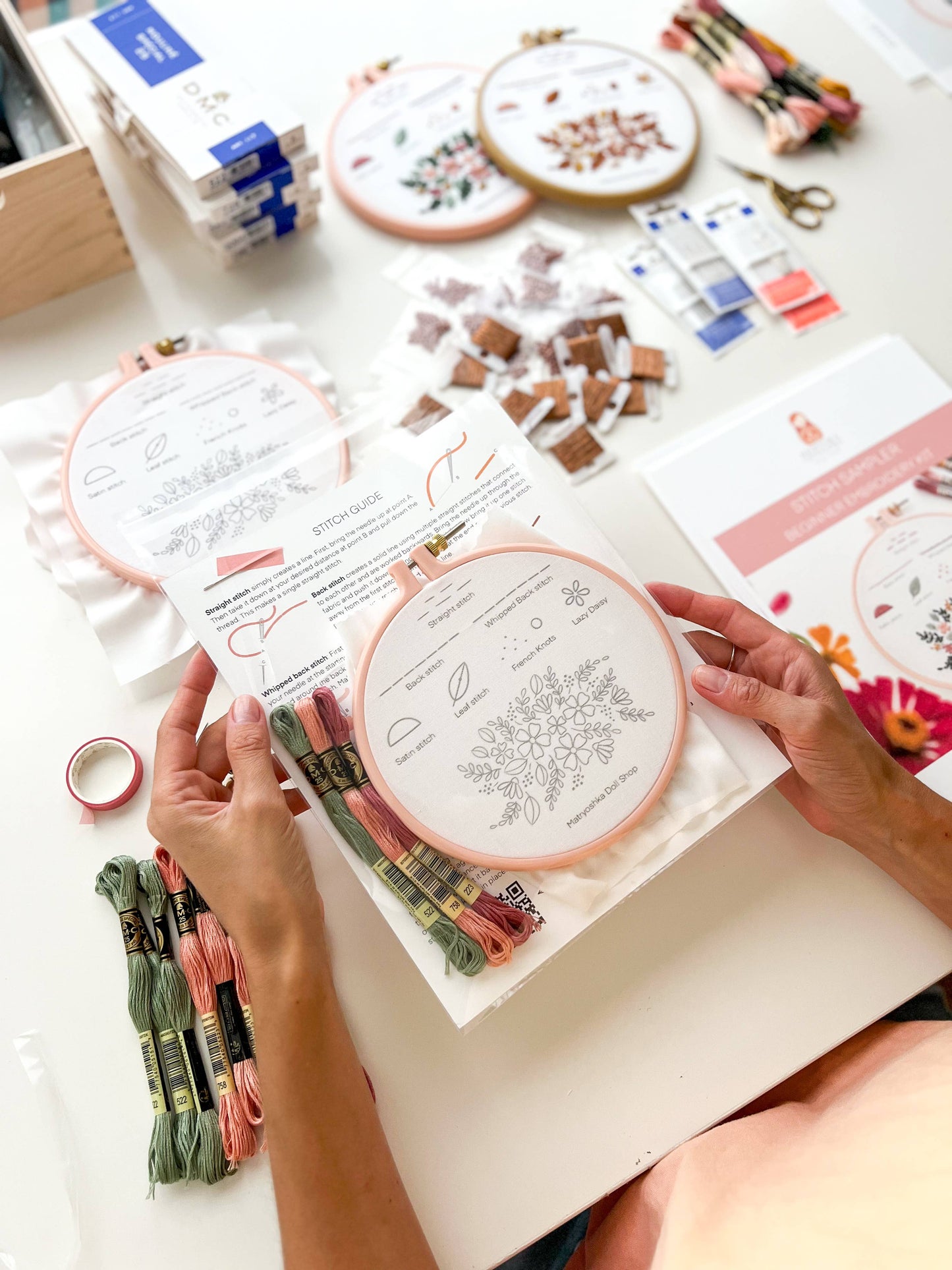 Beginner Embroidery Kit - Stitch Sampler for beginners
