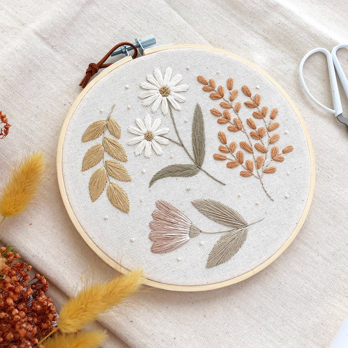 Floral Embroidery DIY Kit