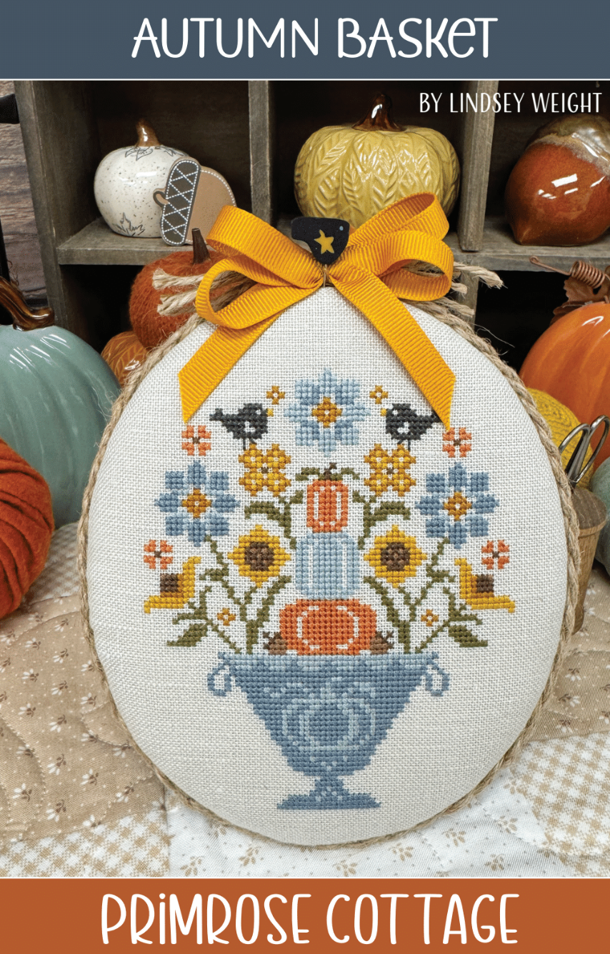 Autumn Basket by Primrose Cottage Stitches