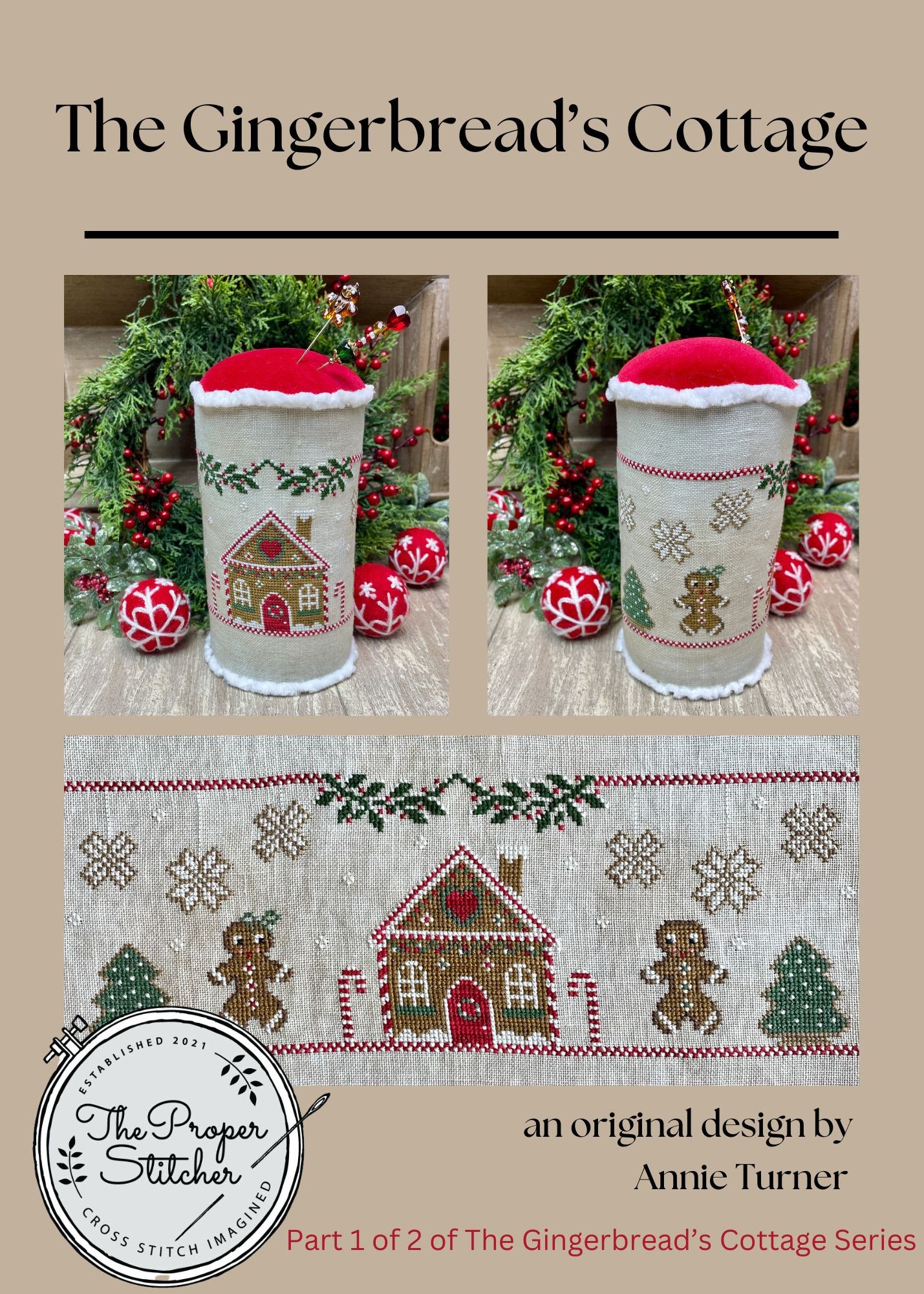 Gingerbread Threading The Gingerbread's Cottage – Thread the Needle Stitchery LLC