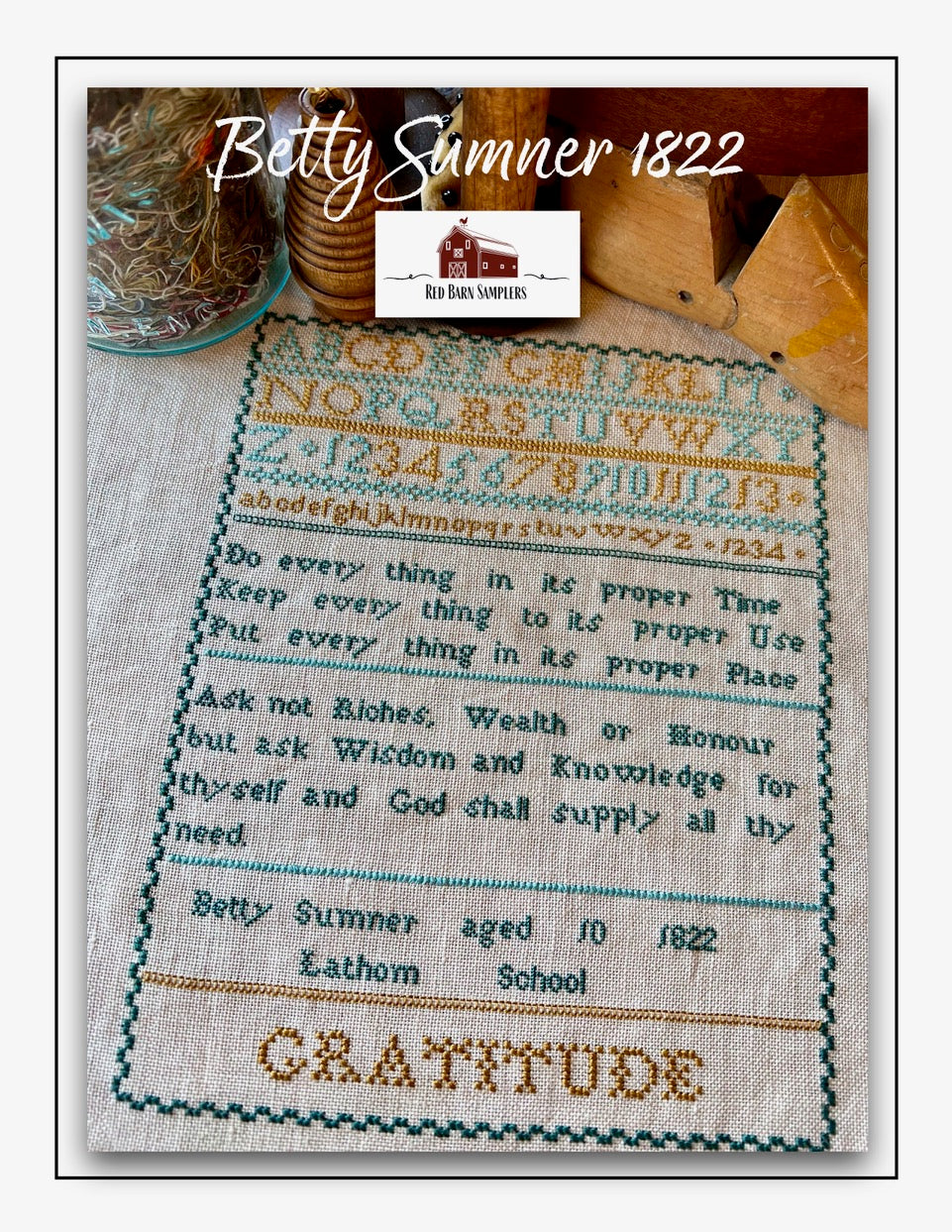 Betty Sumner 1822 by Red Barn Samplers