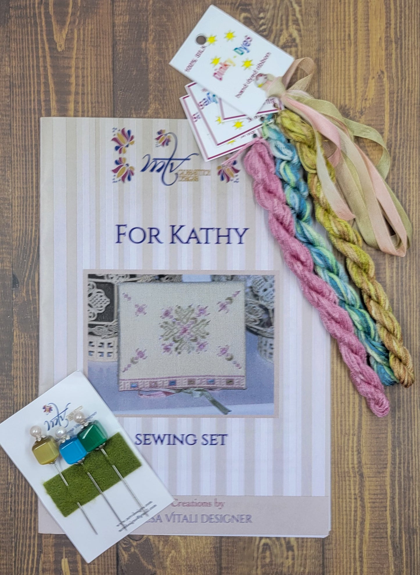 For Kathy Sewing Set Kit by MTV Cross-Stitch Designs & Dinky Dyes