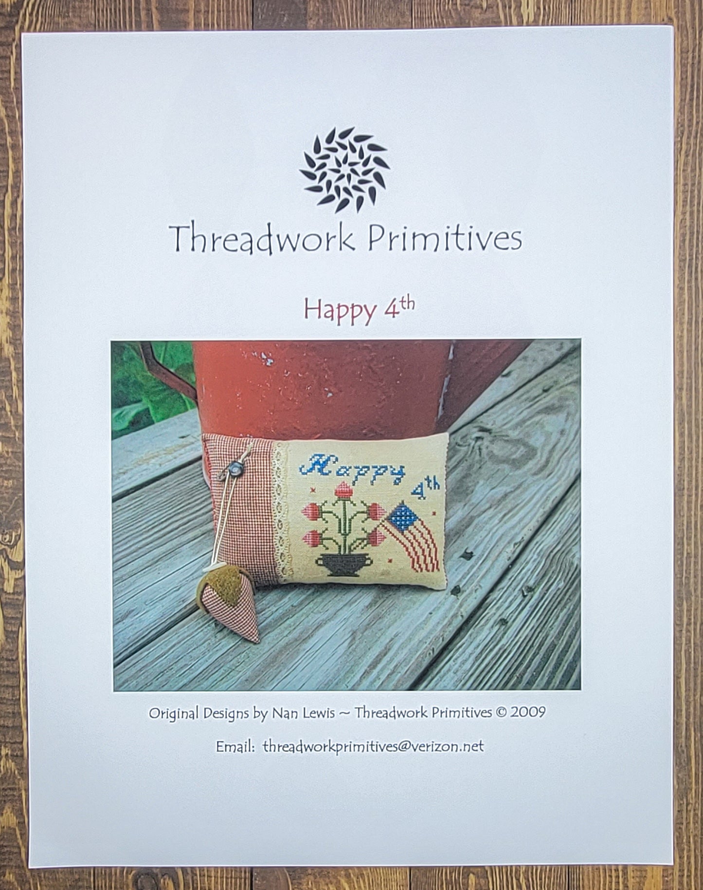 Happy 4th Pinkeep by Threadwork Primitives